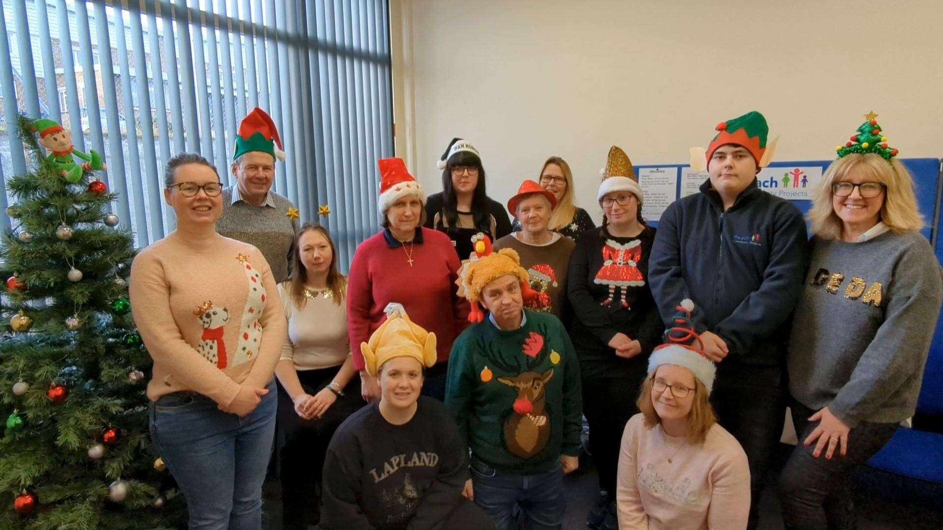 Some of the team at REACH Community Projects celebrating its most successful Christmas Appeal ever.Contributed picture