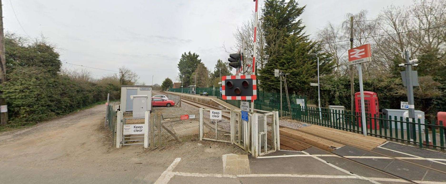 Brampton is the third least used station in Suffolk, with 9,390 entries and exits in the last period. Picture: Google Maps