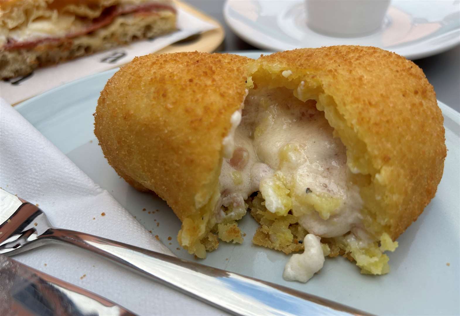 For my first ever arancini, this ball of cheese did not disappoint. Picture: SuffolkNews