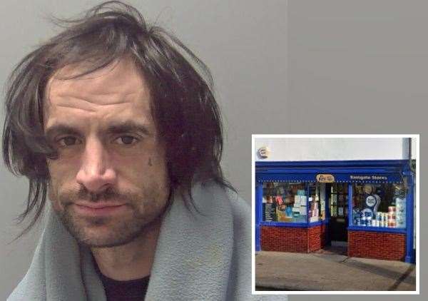 Steven Perrio, 34, of Bevis Walk, smashed a window at Eastgate Stores in Eastgate Street and stole more than £2,000 worth of tobacco products on Wednesday, December 13 just before 4.30am. Picture: Suffolk Police and Google