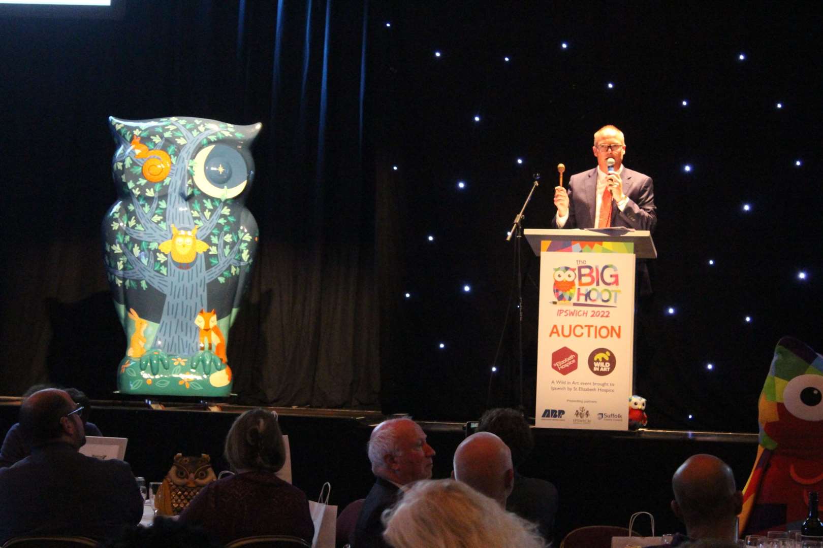 Ipswich's Big Hoot event ended with an auction, where the birds were sold to the highest bidder. Picture: St Elizabeth Hospice (59978174)