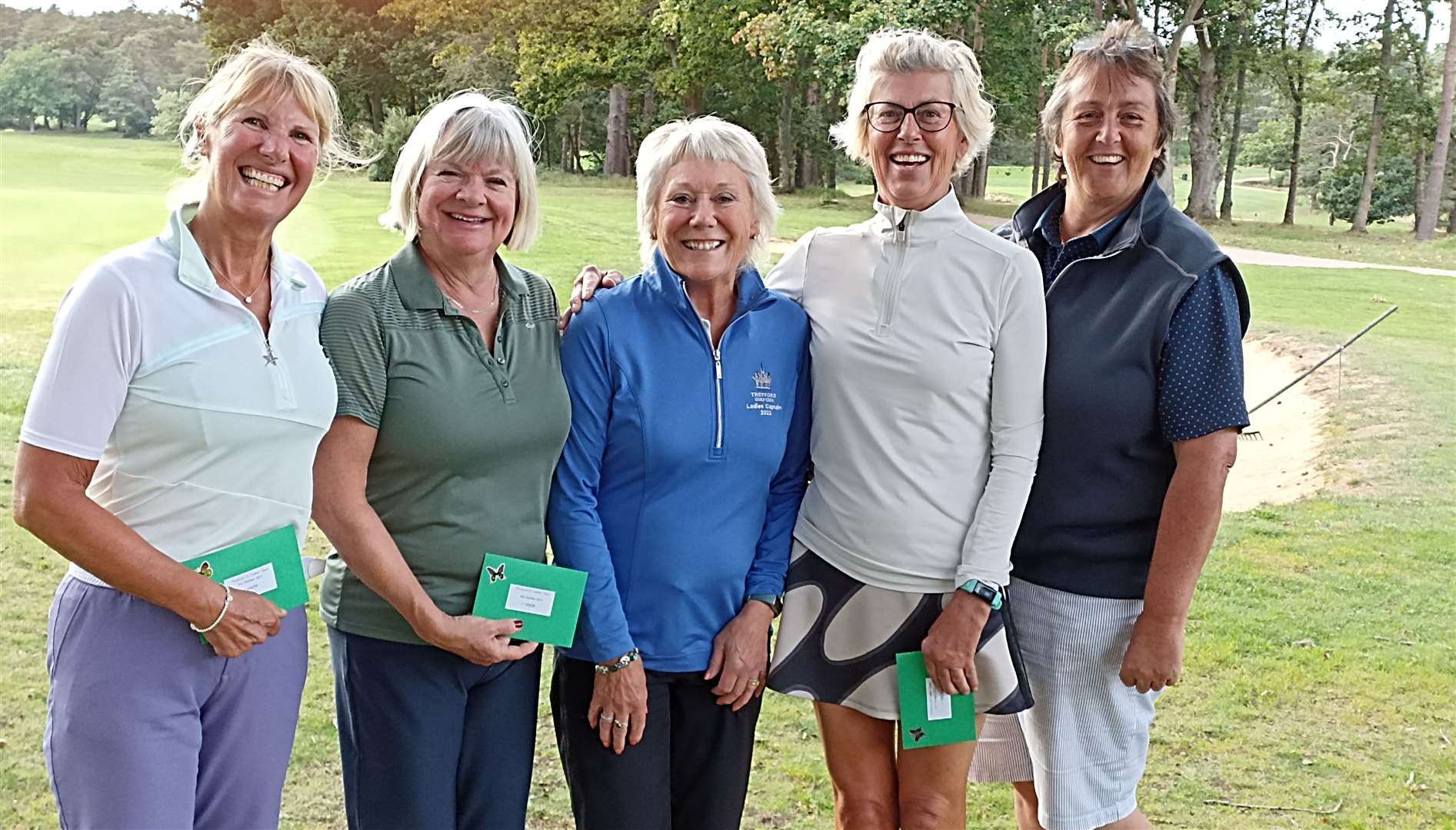 The winning ladies' AmAm team at Thetford Golf Club from Warley Park and Chelmsford Picture: Gill Welham