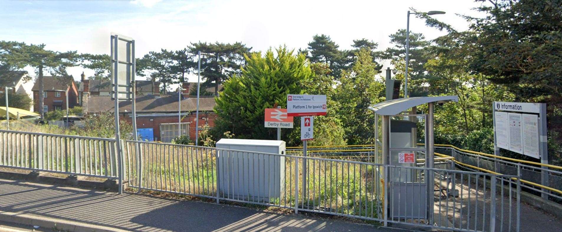 Derby Road, Ipswich is the tenth least used station in Suffolk, with 73,198 entries and exits in the last period. Picture: Google Maps