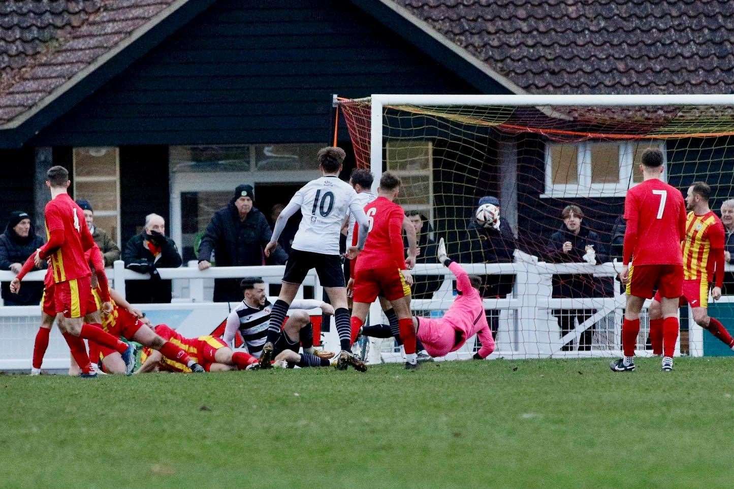 Tilbury take the lead against Walsham-le-Willows Picture: Mark Bullimore