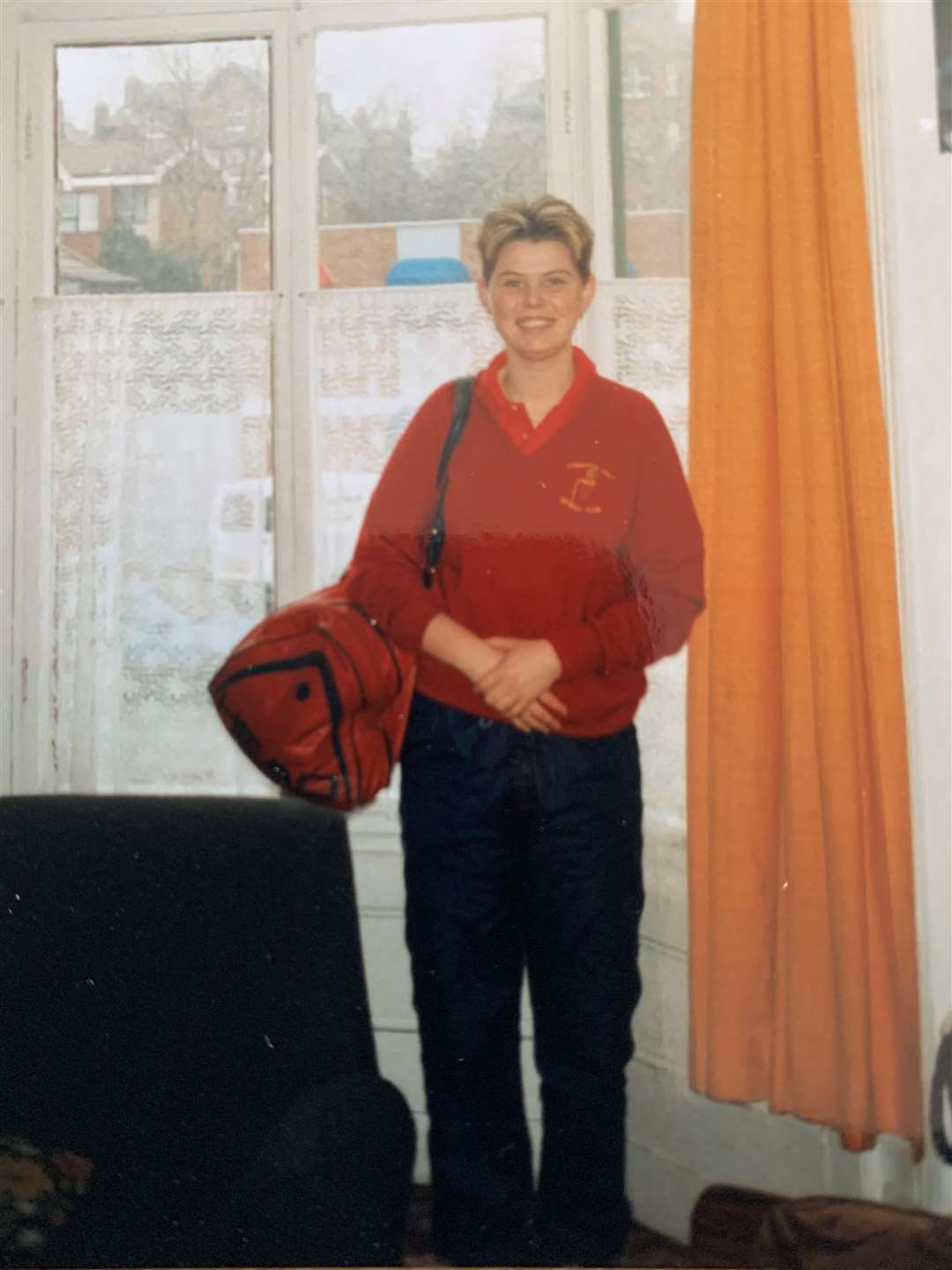 Catherine as a PE teacher in the 1980s. Picture: Caroline Graham