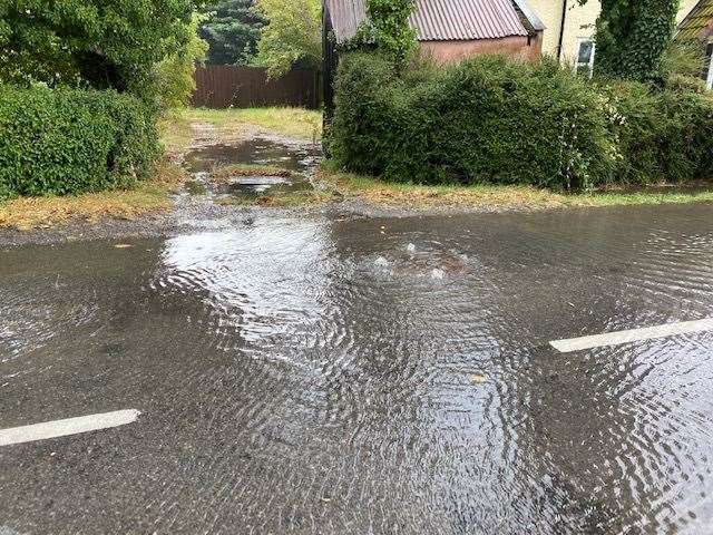 The issue of flooding in Thurlow Road, Withersfield, was one of the concerns raised by objectors to the proposal. Submitted picture