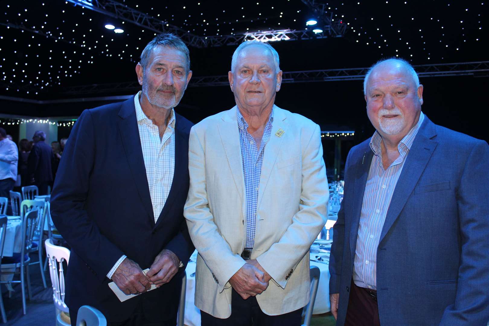Pictured above before the Shane Warne Tribute Dinner are (left to right) Graham Gooch, Ray East and Mike Gatting. Picture: Nick Garnham
