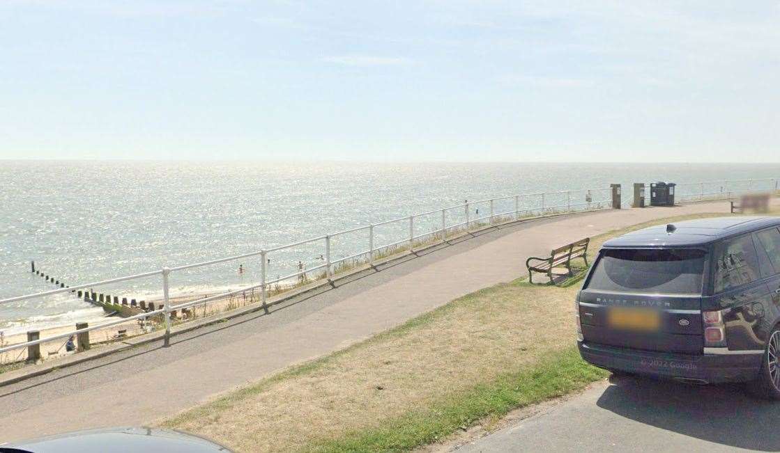 Three youths were seen throwing picnic benches near Southwold beach on New Year's Eve. Picture: Google