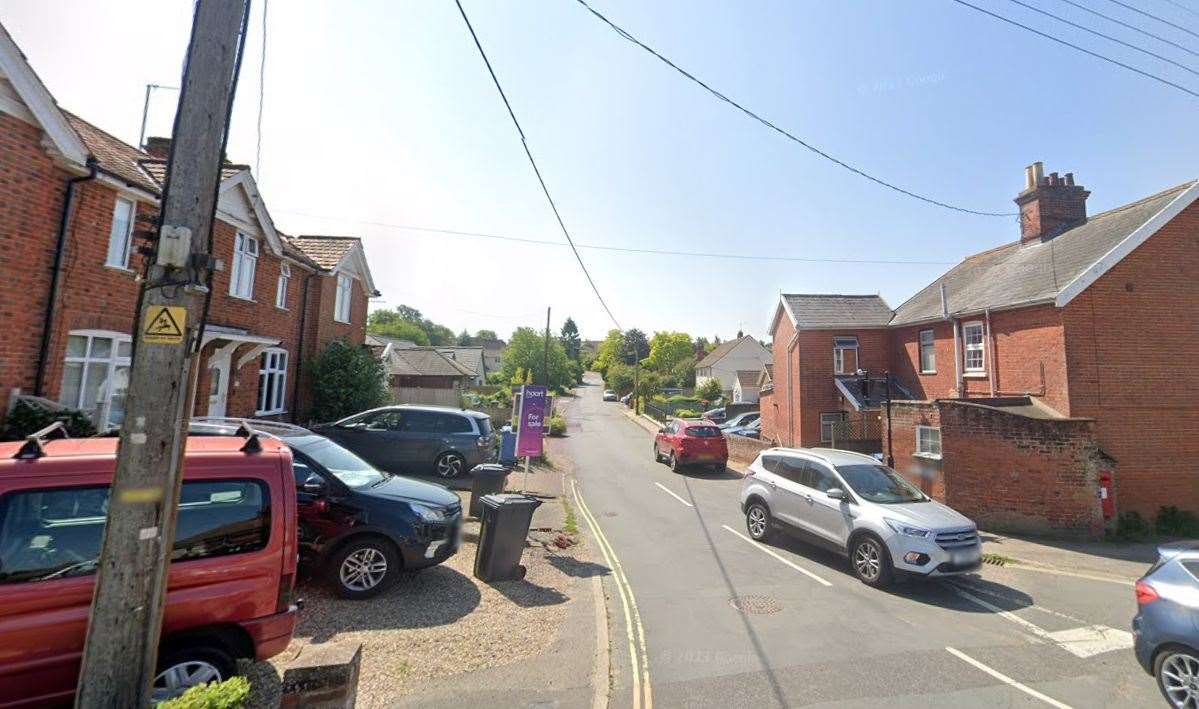 Emergency services are at the scene of a crash in Hadleigh. Picture: Google