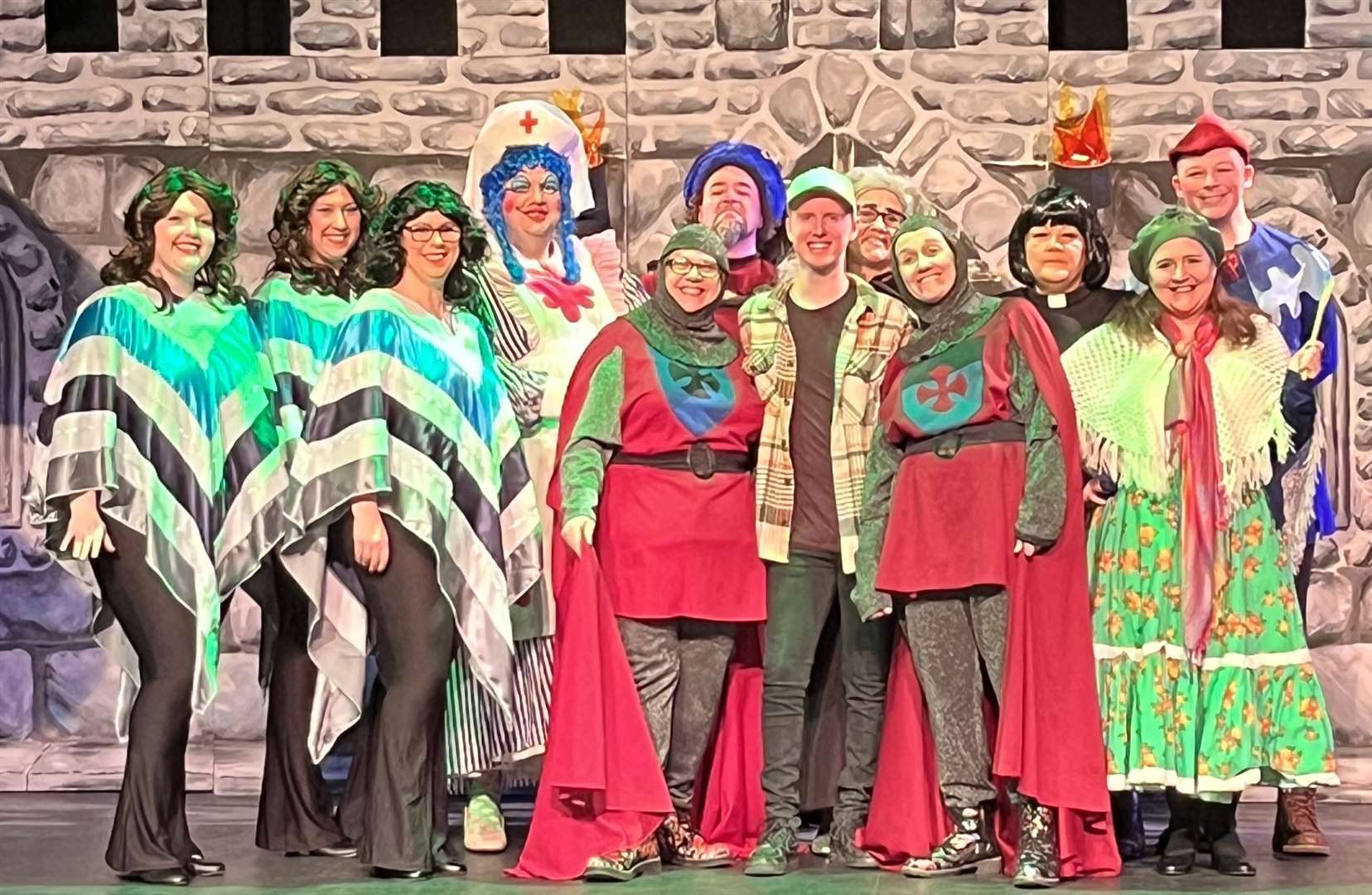 21-year-old James Player (in the baseball cap) with some of the cast of the Centre Stage Company's 2024 pantomime, Robin Hood. He is the youngest person to ever direct a show for the Centre Stage Company.Picture: Zach André