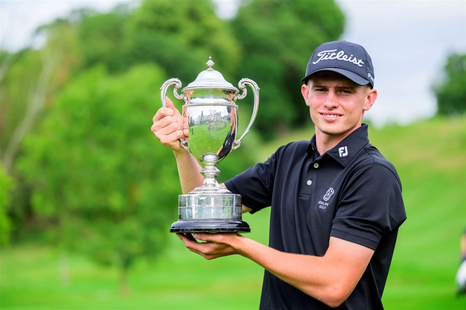Tyler Weaver, pictured after winning the Carris Trophy, is in the England senior squad Picture: Leaderboard Photography