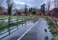 Popular footpath and cycleway in town flooded following storm