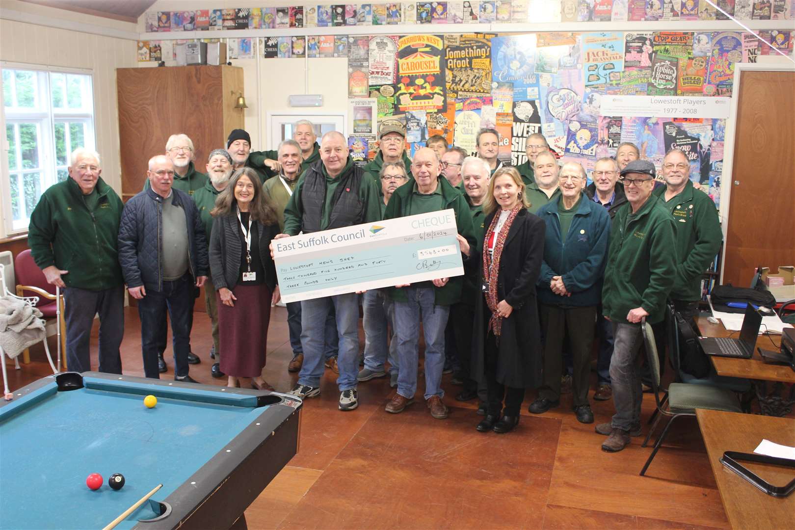 Lowestoft Men's Shed receives funding from six East Suffolk councillors to help with venue revamp. Picture: East Suffolk Council