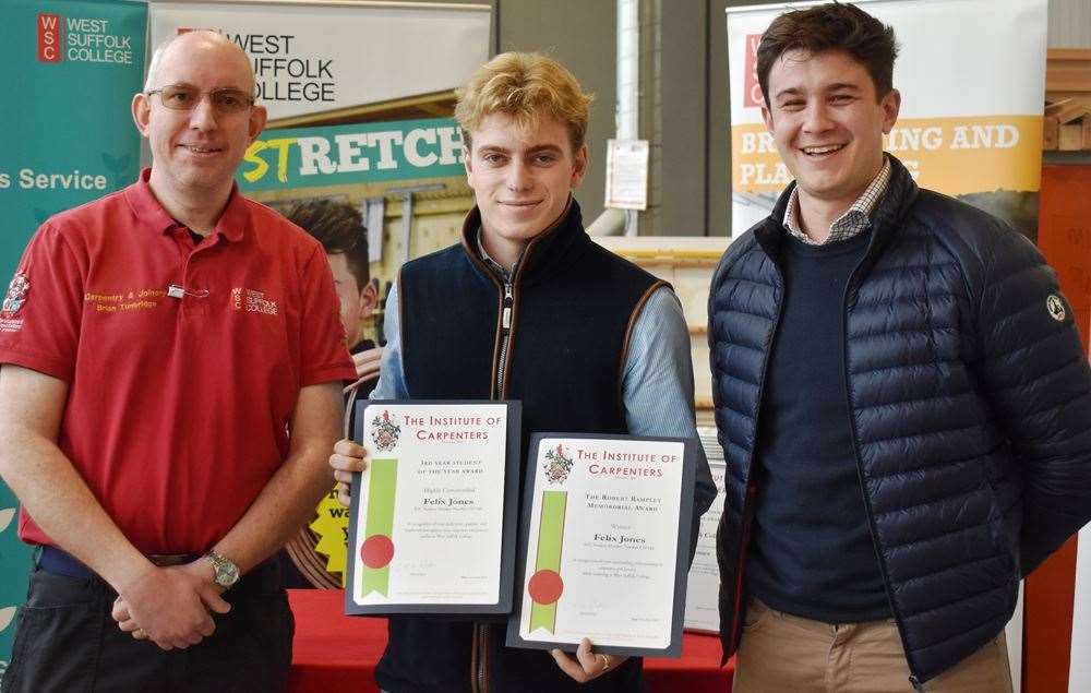 Left to right: Brian Tunbridge, Felix Jones and Tom Austin. Picture: Eastern Education Group