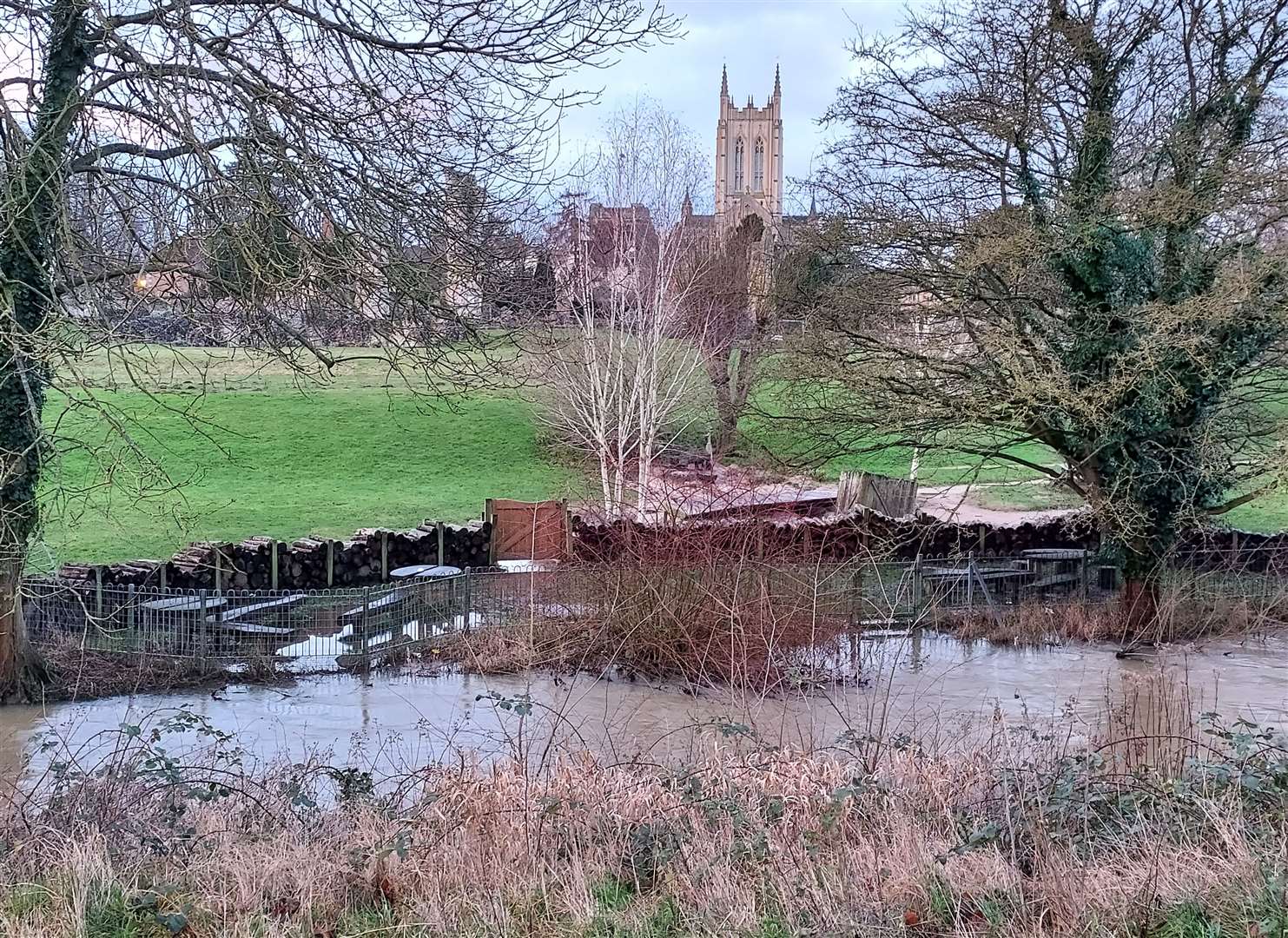 The view of the River Lark and the Abbey Gardens looking towards St Edmundsbury Cathedral. Picture: Mariam Ghaemi