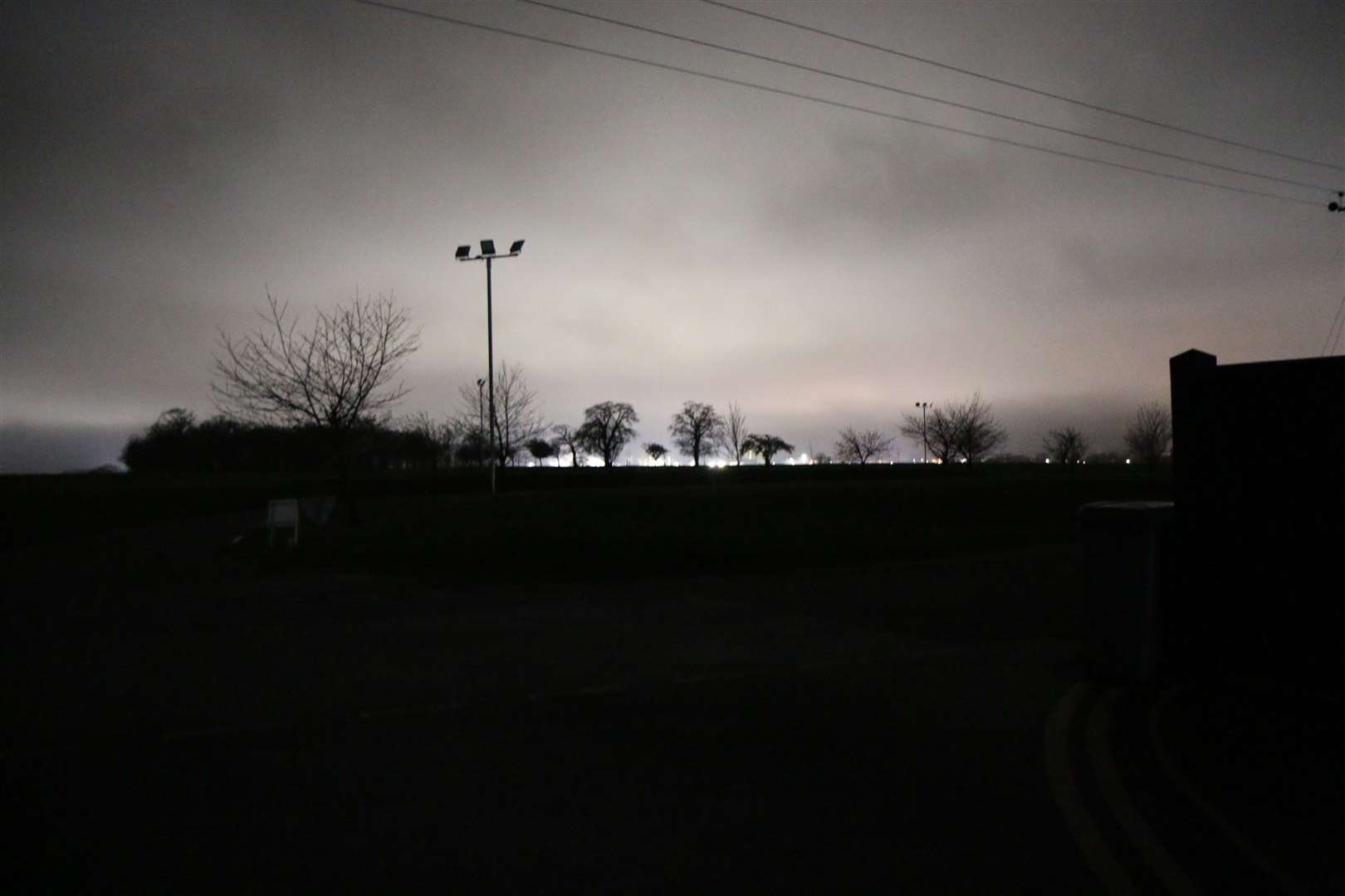 The night sky over Bury St Edmunds