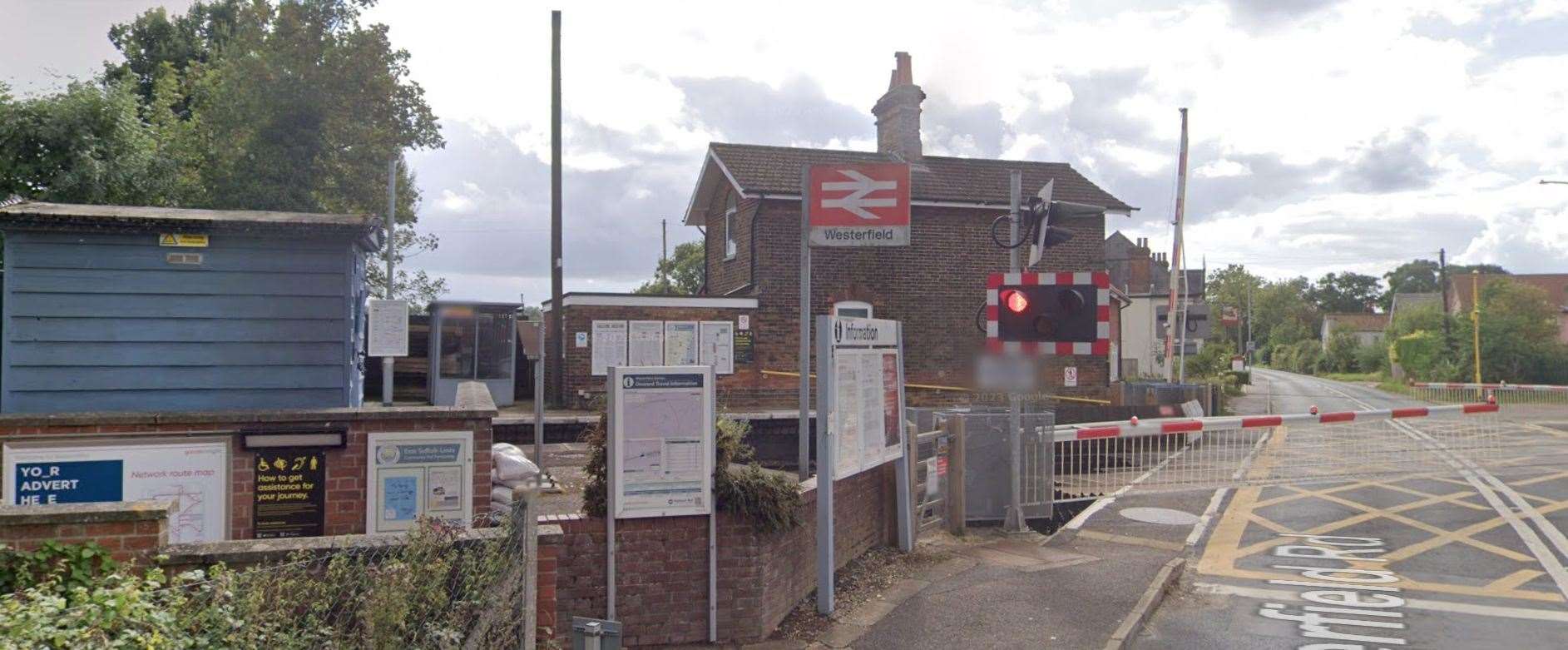 Westerfield is the fourth least used station in Suffolk, with 13,970 entries and exits in the last period. Picture: Google Maps