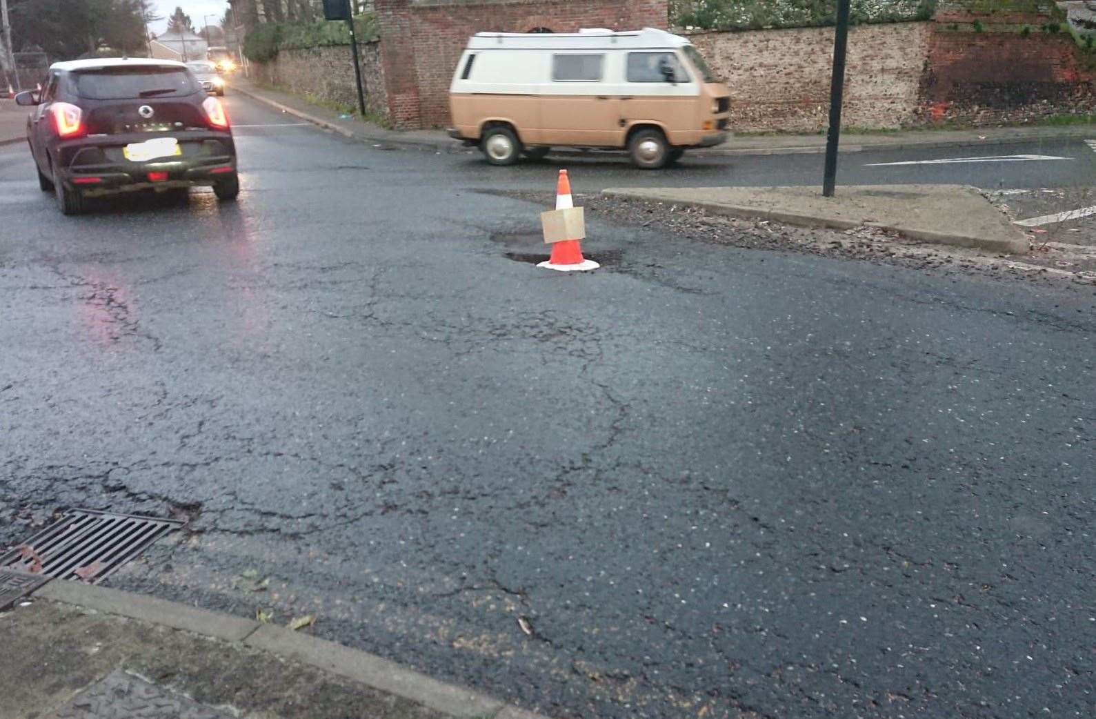 The crossroads at Fornham Road/Mildenhall Road, in Bury St Edmunds, yesterday morning. Picture: Paul Derrick