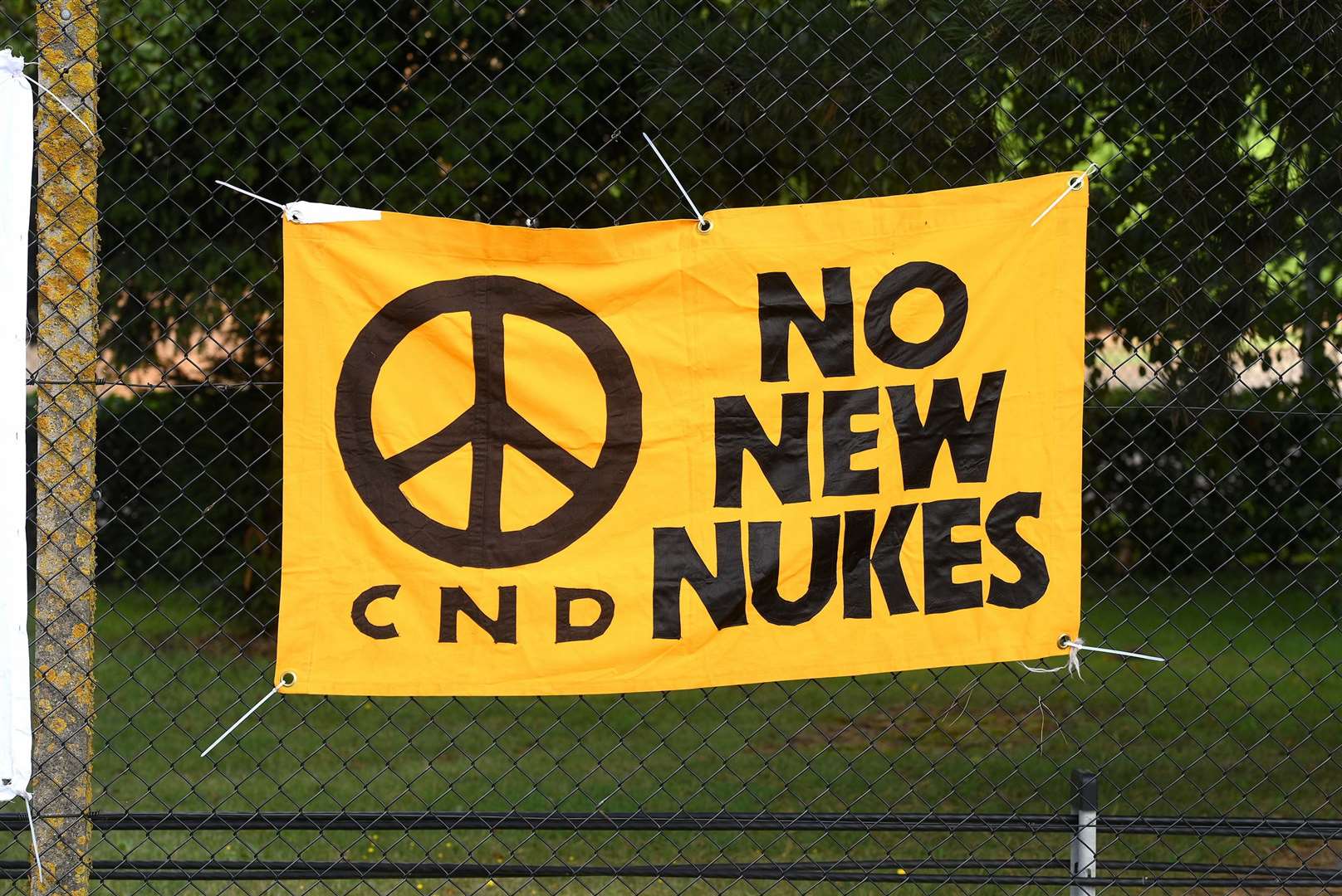 CND held a Citizens' Weapons Inspection at RAF Lakenheath, following reports that the base is being primed for the return of US nuclear weapons. Picture: Mecha Morton