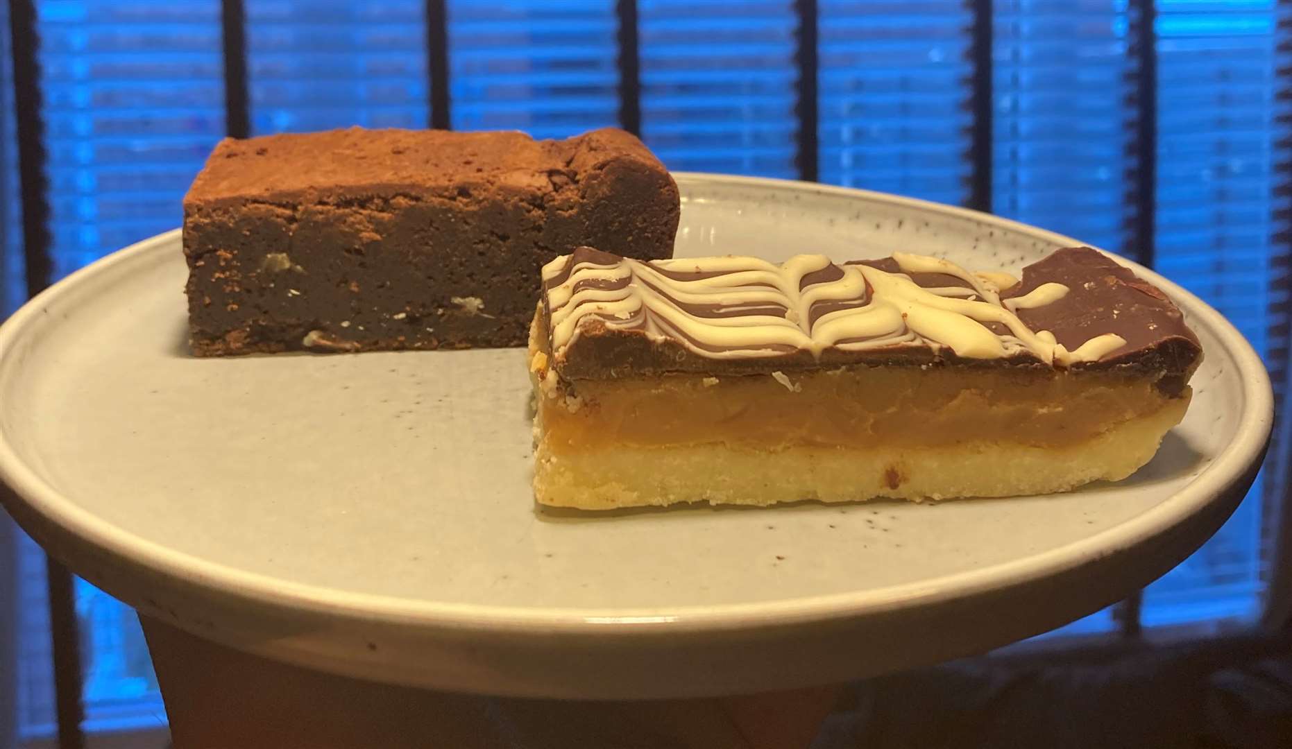 The chocolate brownie and millionaire's shortbread. Picture: Kev Hurst