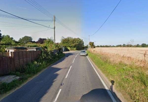A1120 Church Road near Stonham Apsal. Picture: Google Maps