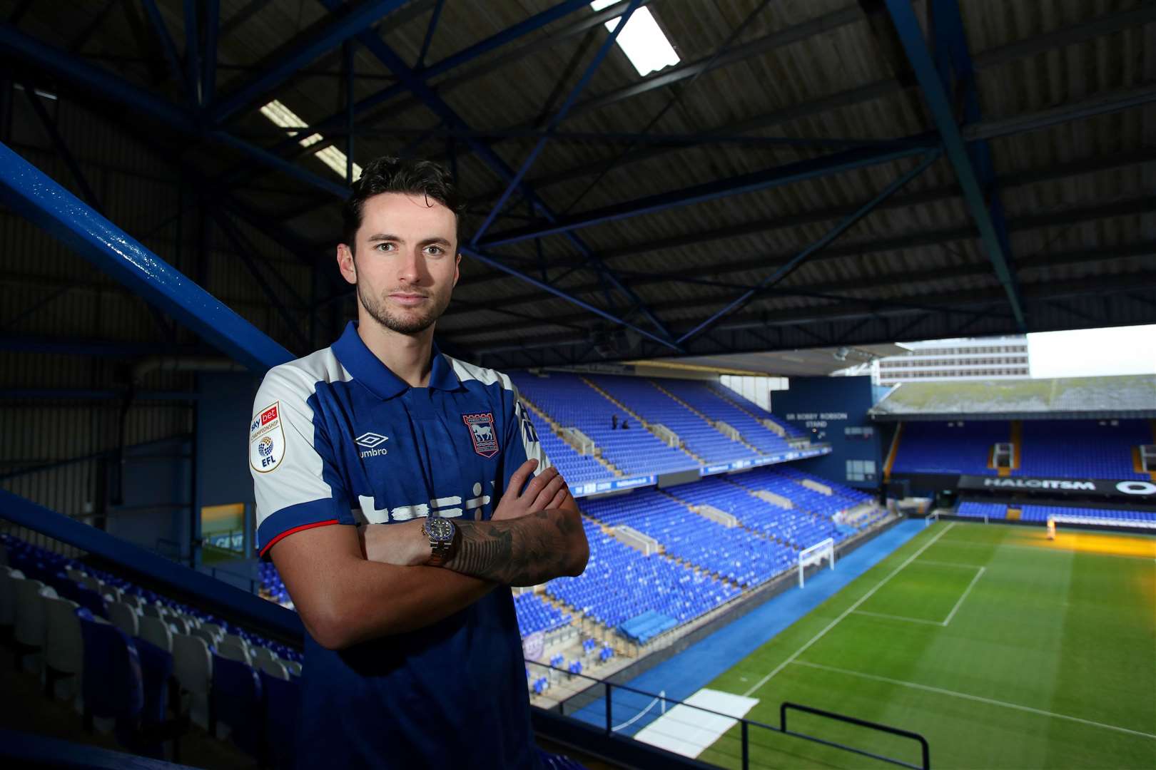 Lewis Travis signs on loan for Ipswich Town from Blackburn Rovers, Portman Road, Ipswich, UK - 5th January 2024 Picture: ITFC/Matchday Images