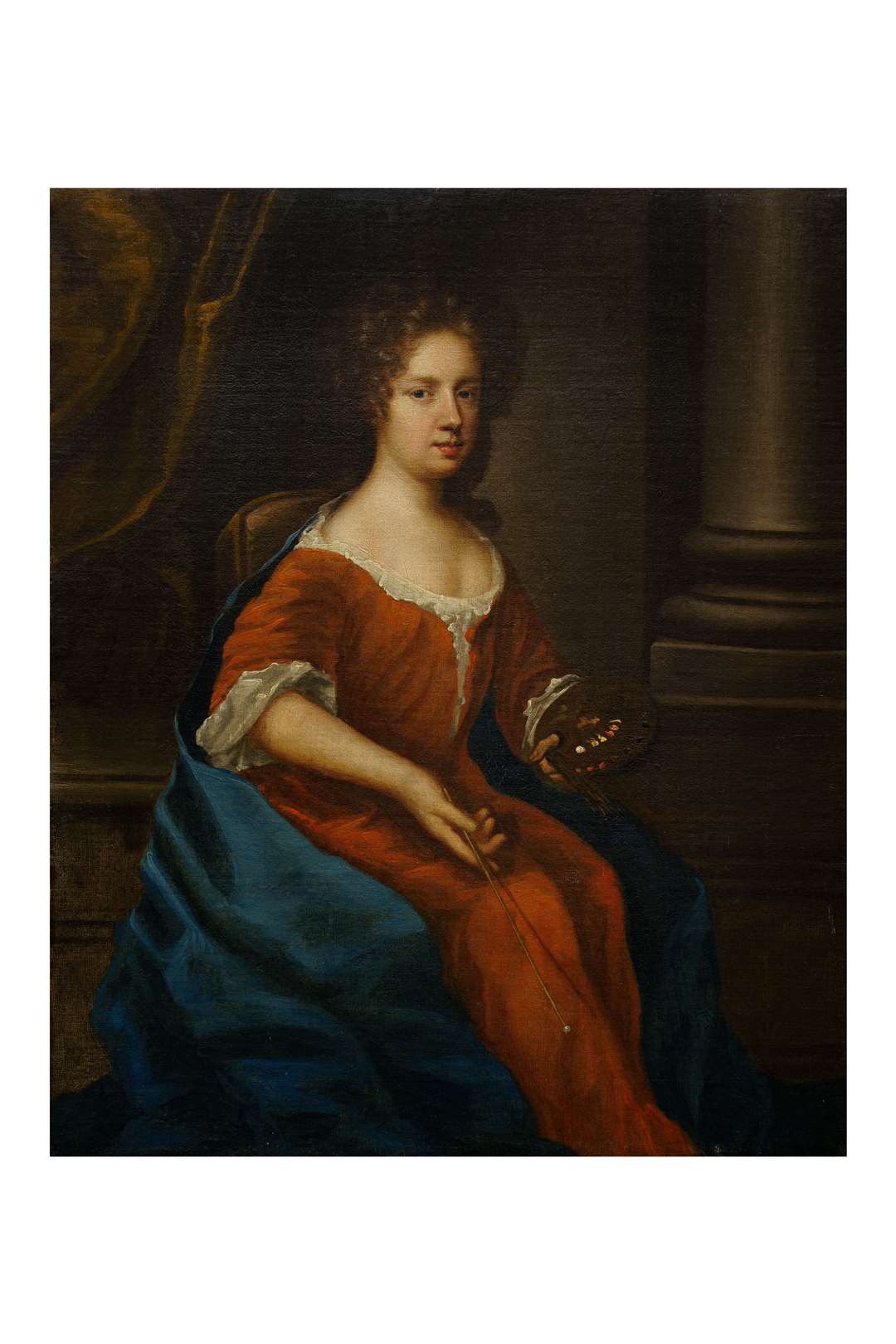 Mary Beale self portrait with palette. Picture Moyses Hall Museum.