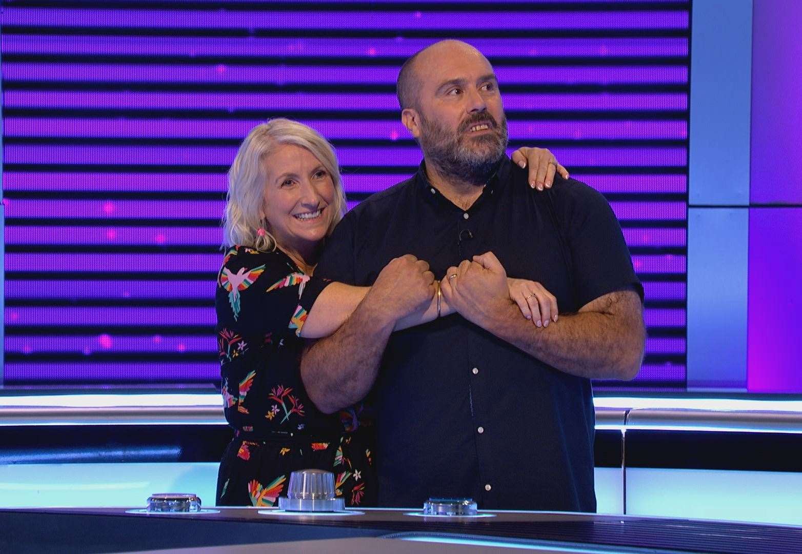 The couple played a strong game and Charlie's music knowledge secured them the jackpot. Picture: ITV
