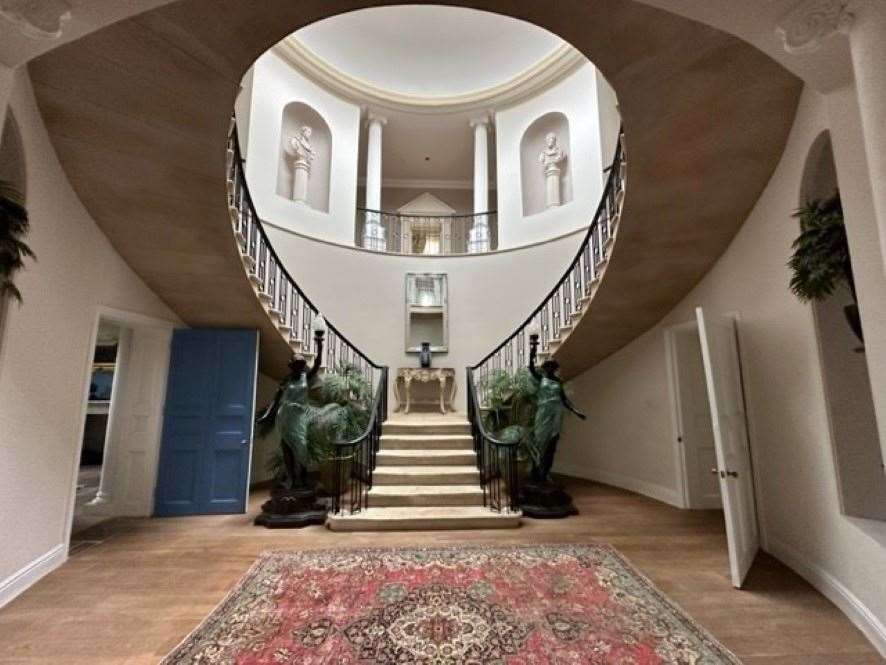 The central staircase at Ashmans Hall. Picture: Auction House East Anglia.