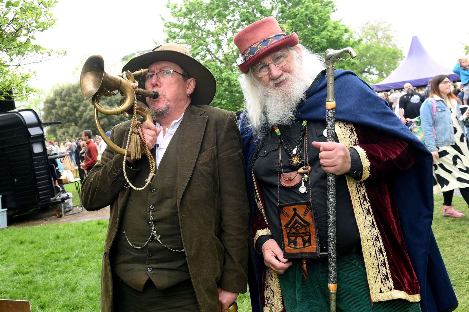 Story tellers Mark Fraser and John Row at last year’s festival. Picture: Mecha Morton