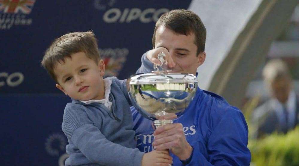 Newmarket-based flat race jockey champion, William Buick, releases a moving video of his four-year-old autistic son ahead of crowning ceremony tomorrow. Picture: Great British Racing
