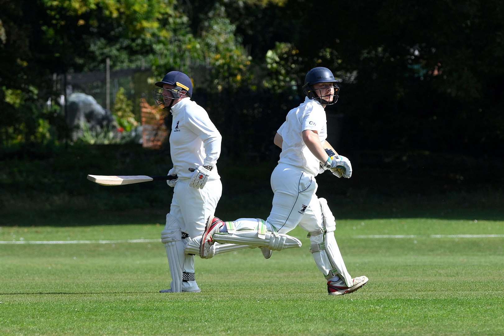 Craig Williams (right) top-scored for Haverhill with a season-best 89 to help lead the club towards securing their Division Two status Picture: Mecha Morton