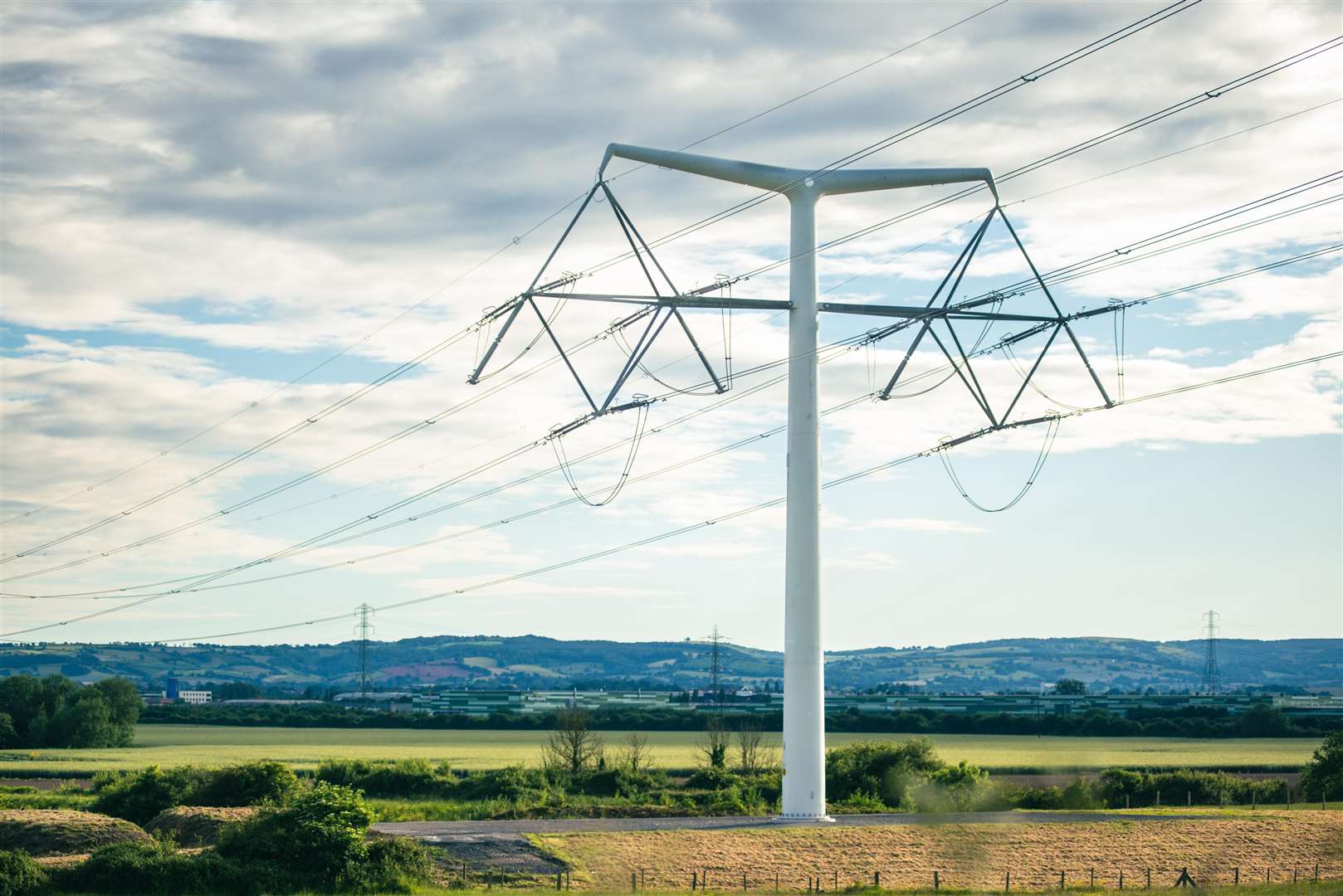 One of the new-style T-pylons that could be used as part of the plans, which have been criticised by MP Sir Bernard Jenkin