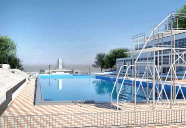 A concept of what Broomhill Lido could look like once restored. Picture: Broomhill Pool Trust