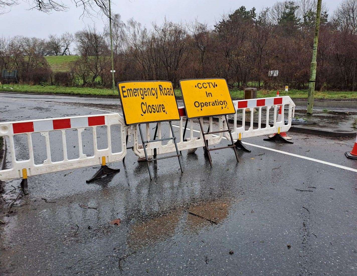 The A143 Compiegne Way in Bury St Edmunds has been shut for more than a fortnight. Picture: Ross Waldron